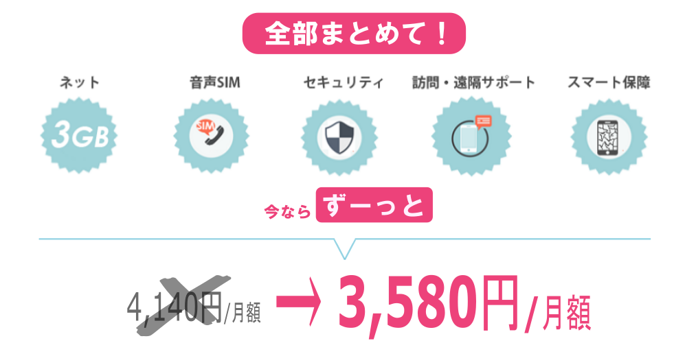 今ならずっと3580円